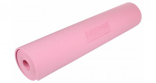 Podložka na cvičení Yoga Mat TPE 183 x 61 cm růžová MERCO detaily
