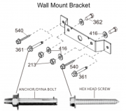 Montážní sada XEBEX Ski Wall mounting set