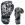 Boxerské rukavice BAIL Leopard image 14 oz. splash (černo-bílé)